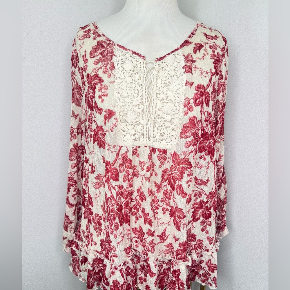 Denim & Supply Ralph Lauren Lace Top Toile Floral Casual Boho laced blouse